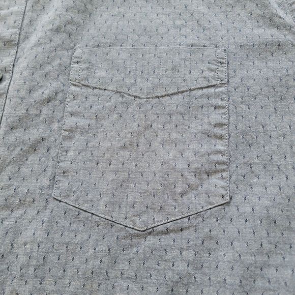 Marc Anthony Luxury Slim Fit Shirt Mens Size XXL Short Sleeve Button Down Gray - Picture 3 of 8